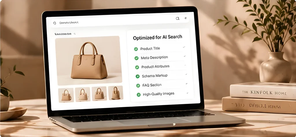 Product page optimized for AI search