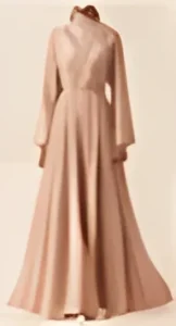 Blush pleated maxi dress