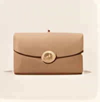 Satin clutch with gold clasp