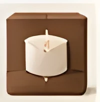Candle in a wooden gift box