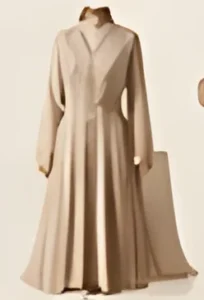 Sand belted wrap dress