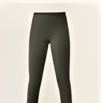 High-waist olive leggings